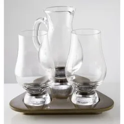 Glencairn Crystal Glencairn Tasting Set Med Handgjord Träplatta -Rödvinsglas Affär glencairnset2