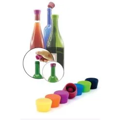 Pulltex Vinstopper I Silikon - Blandade Färger